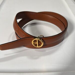 NWOT Vintage Stefano Ricci Brown Colored Gold Colored Buckle Belt